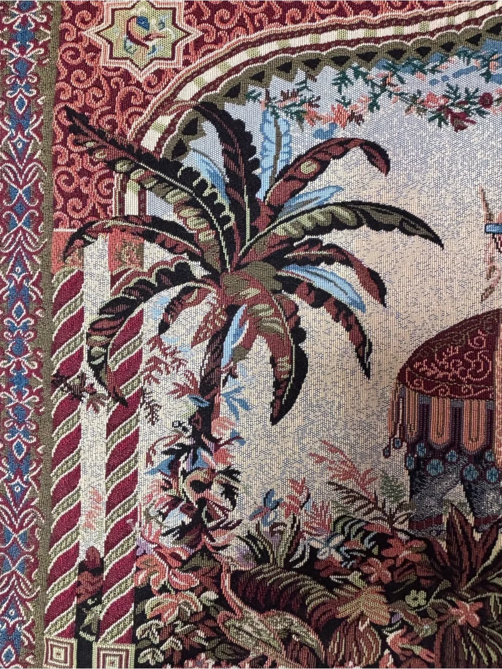 VTG Bombay Co Vintage Elephant Tapestry Wall Hanging Art 39x24 Boho Global Decor